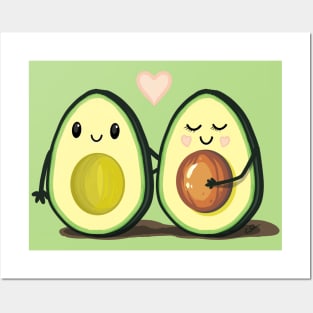 Two Halves Avocado Couple Posters and Art